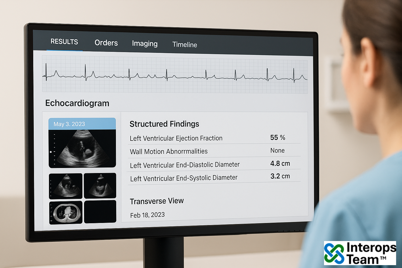 Cardiology Results & Imaging Viewer (EMR Embedded)