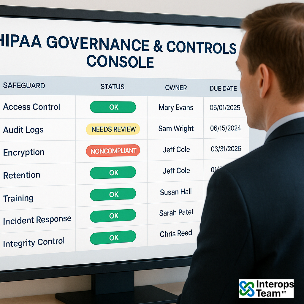 HIPAA Governance & Controls Console