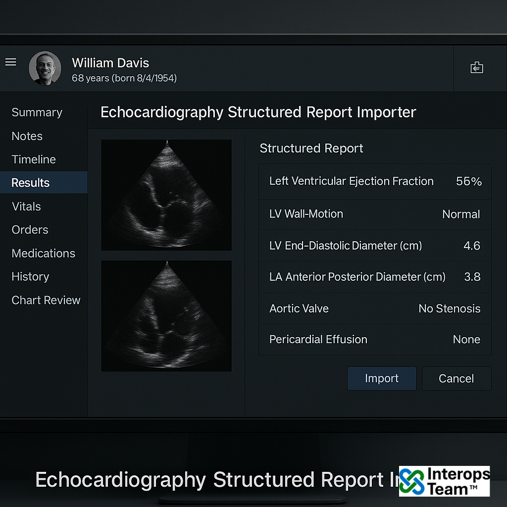 Echo Structured Report Importer (Flowsheet Sync)