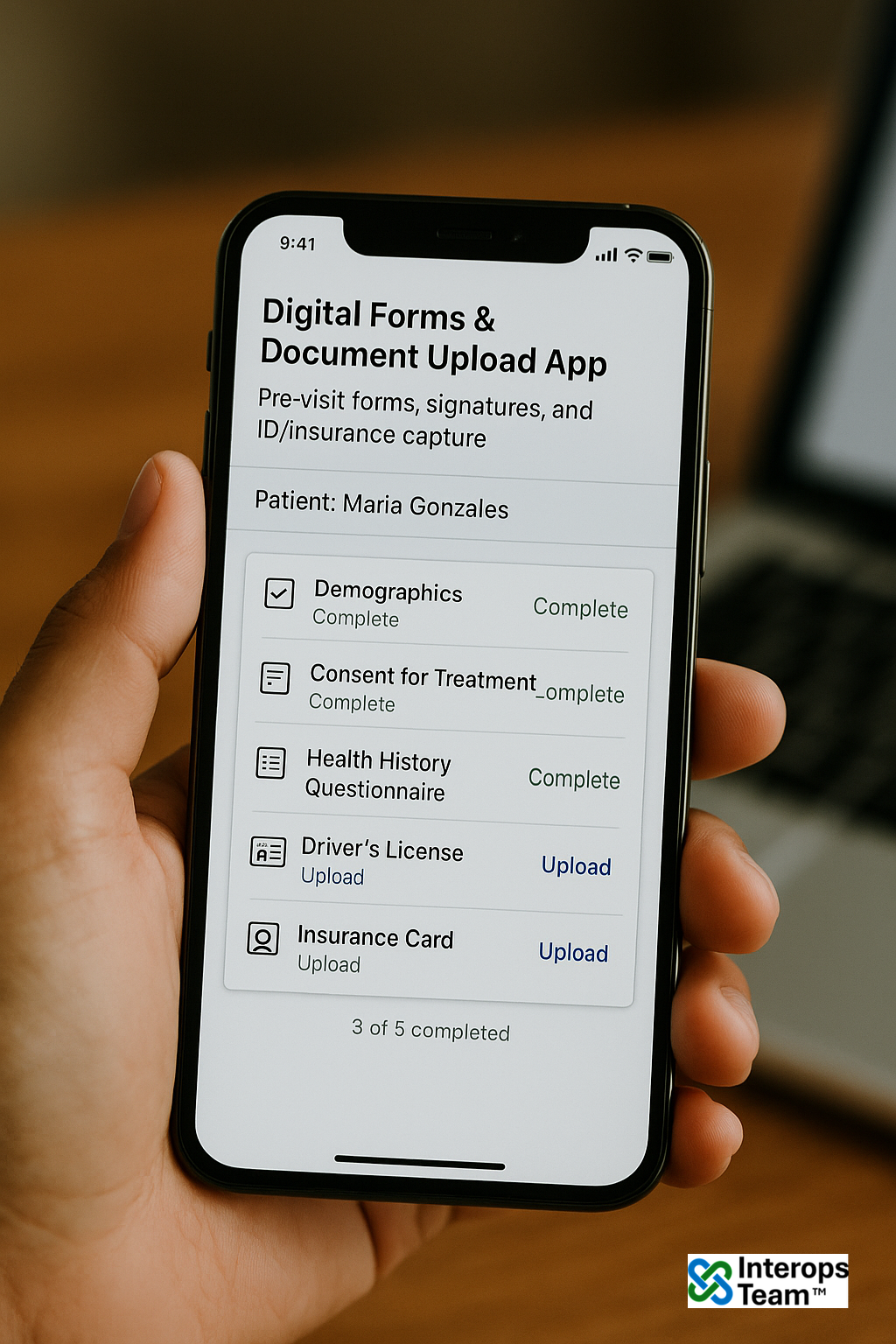Digital Forms & Document Upload App
