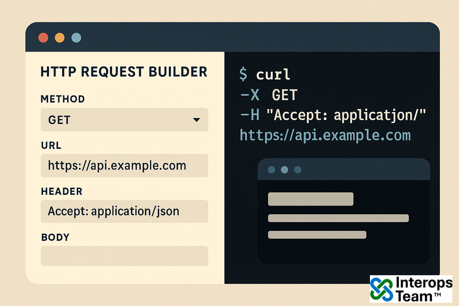 HTTP Request Builder for curl